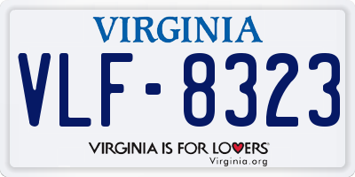 VA license plate VLF8323
