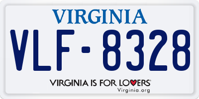 VA license plate VLF8328