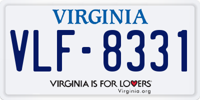 VA license plate VLF8331