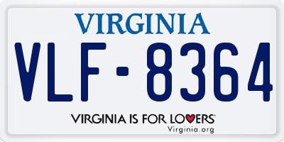VA license plate VLF8364