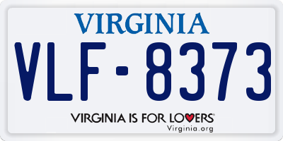 VA license plate VLF8373