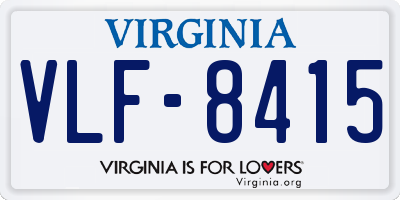 VA license plate VLF8415