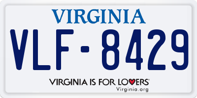 VA license plate VLF8429