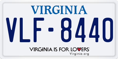 VA license plate VLF8440