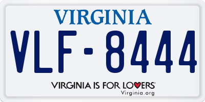 VA license plate VLF8444