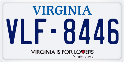 VA license plate VLF8446