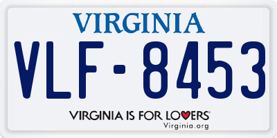 VA license plate VLF8453