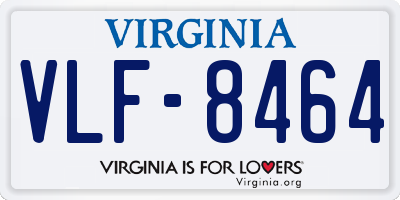 VA license plate VLF8464