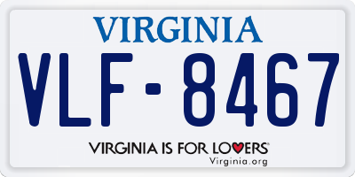 VA license plate VLF8467
