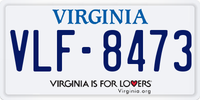 VA license plate VLF8473