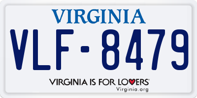 VA license plate VLF8479