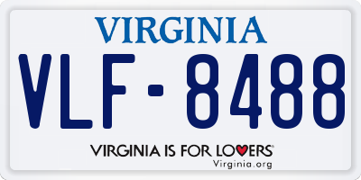VA license plate VLF8488