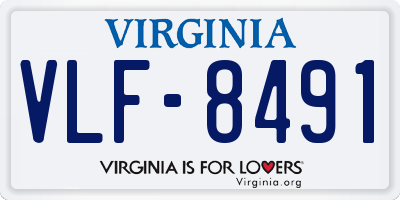 VA license plate VLF8491