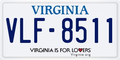 VA license plate VLF8511