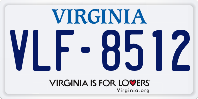 VA license plate VLF8512