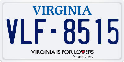 VA license plate VLF8515