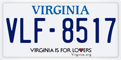 VA license plate VLF8517