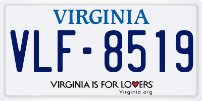 VA license plate VLF8519