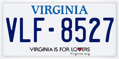 VA license plate VLF8527