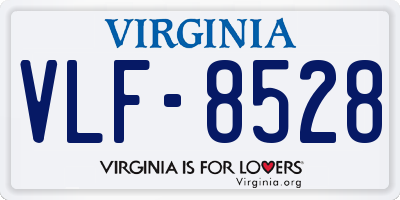 VA license plate VLF8528