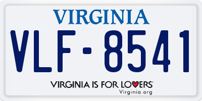 VA license plate VLF8541