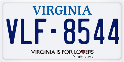 VA license plate VLF8544
