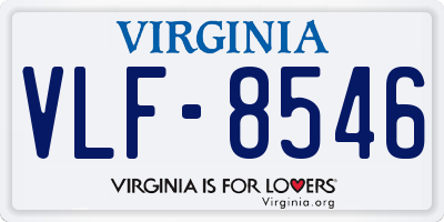 VA license plate VLF8546