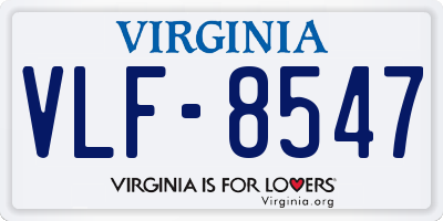 VA license plate VLF8547