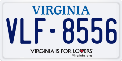 VA license plate VLF8556