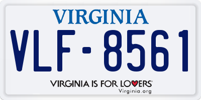 VA license plate VLF8561
