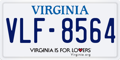 VA license plate VLF8564