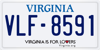 VA license plate VLF8591