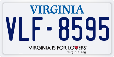 VA license plate VLF8595