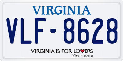 VA license plate VLF8628