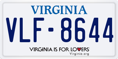 VA license plate VLF8644