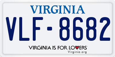 VA license plate VLF8682