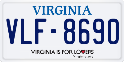 VA license plate VLF8690