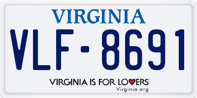 VA license plate VLF8691