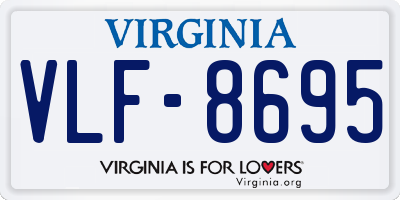 VA license plate VLF8695