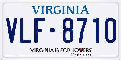 VA license plate VLF8710