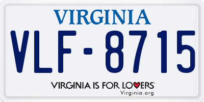 VA license plate VLF8715