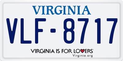 VA license plate VLF8717