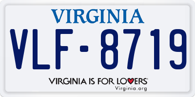 VA license plate VLF8719