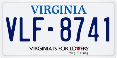 VA license plate VLF8741