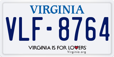 VA license plate VLF8764