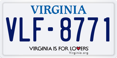 VA license plate VLF8771
