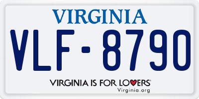 VA license plate VLF8790