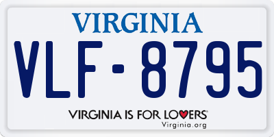 VA license plate VLF8795