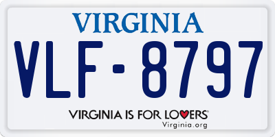 VA license plate VLF8797
