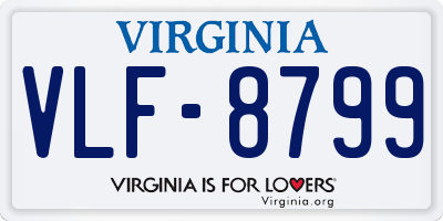 VA license plate VLF8799